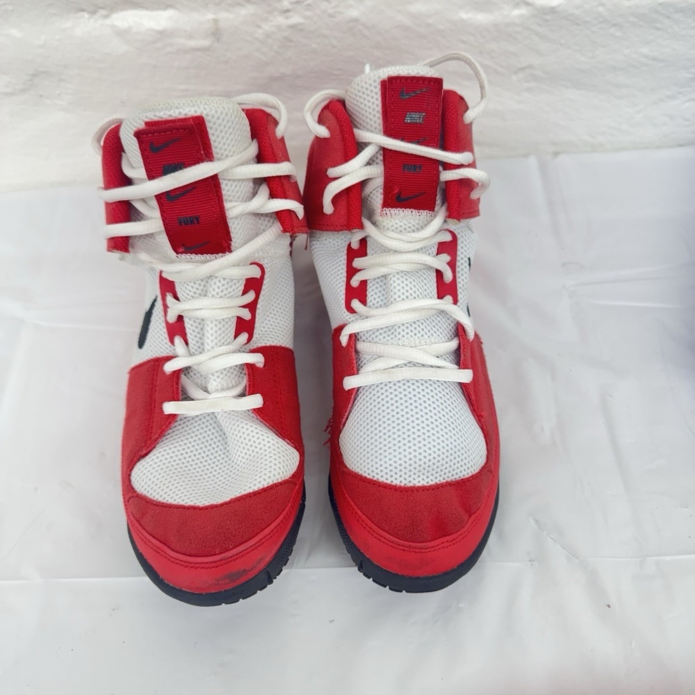 Nike Fury Men's Wrestling Shoes MMA Combat  Red AO2416-601 Size M‎ 7